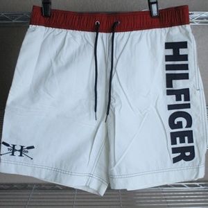 Tommy Hilfiger Embroidered Spell Out Swim Trunks L